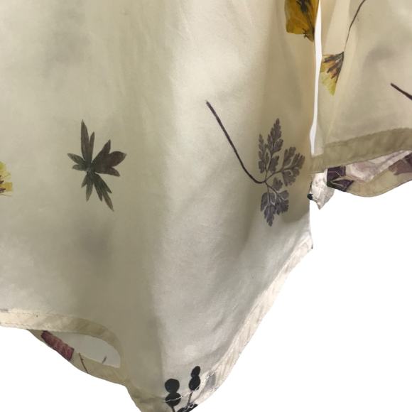 Johnny Was Biya Tunic Top Womens S Cream Embroidered Floral Long Sleeve V-Neck - Picture 11 of 14